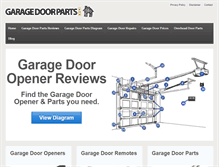 Tablet Screenshot of garagedoorpartsguide.net